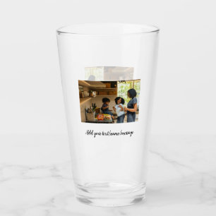 simple minimal add photo collage name family mom glass