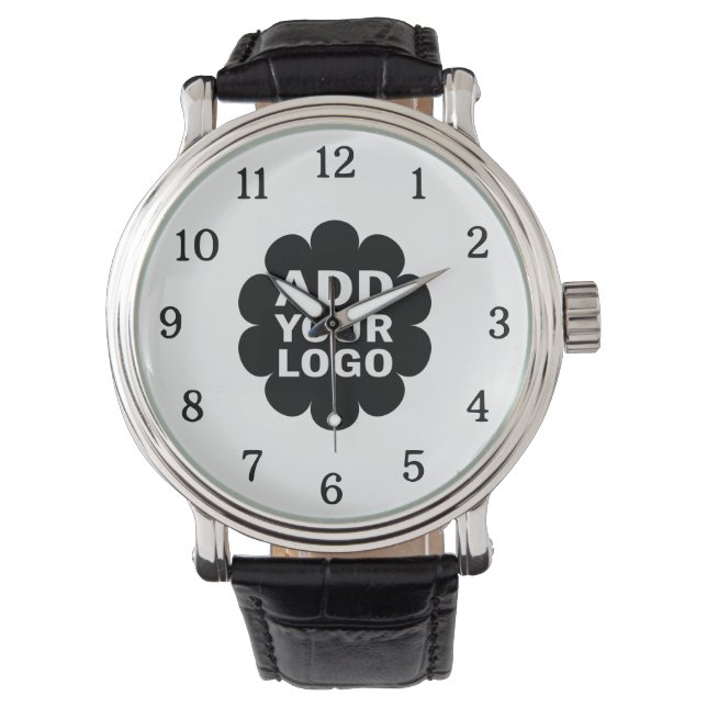 Simple Minimal Add Your Business Logo Promotional  Watch (Front)