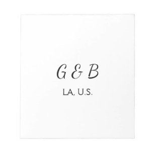 SIMPLE MINIMAL add your couple name city name text Notepad