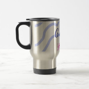 SIMPLE MINIMAL add your couple name city name text Travel Mug