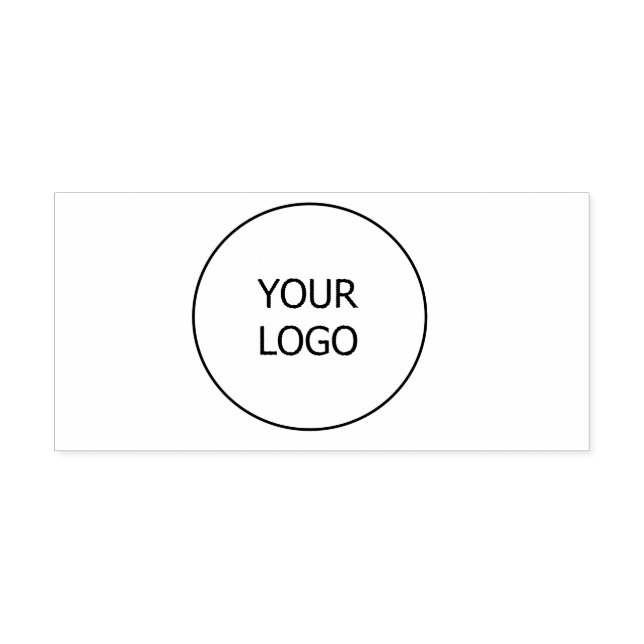 simple minimal add your logo business custom rubbe self-inking stamp (Design)