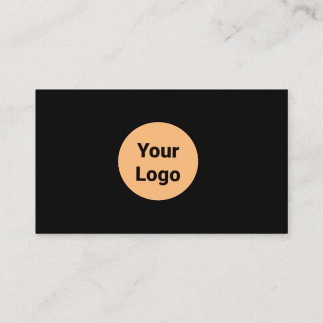 SIMPLE MINIMAL ADD YOUR LOGO CUSTOM TEXT HERE BUSI BUSINESS CARD (Front)