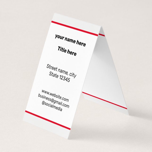 SIMPLE MINIMAL ADD YOUR LOGO CUSTOM TEXT HERE BUSI BUSINESS CARD (Back)