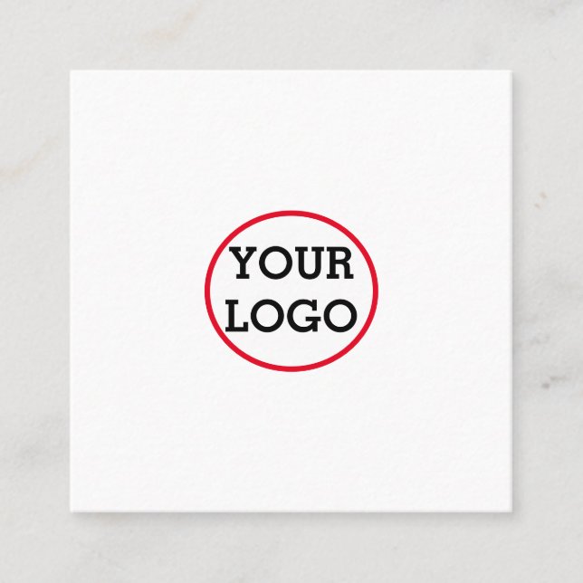 SIMPLE MINIMAL ADD YOUR LOGO CUSTOM TEXT HERE BUSI CALLING CARD (Front)