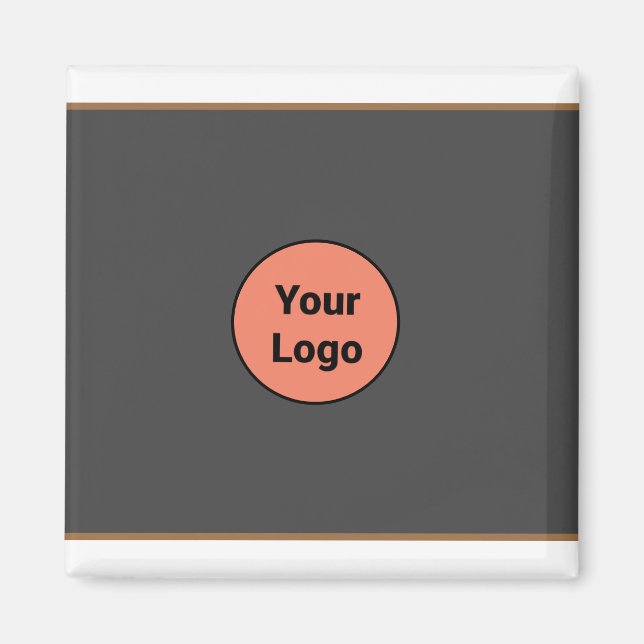 SIMPLE MINIMAL ADD YOUR LOGO CUSTOM TEXT HERE BUSI MAGNET (Front)