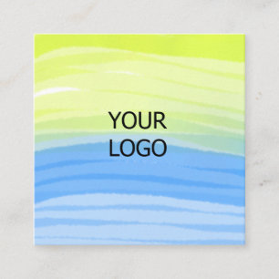 SIMPLE MINIMAL ADD YOUR LOGO CUSTOM TEXT HERE BUSI SQUARE BUSINESS CARD