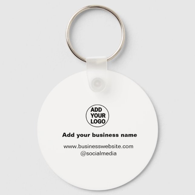 simple minimal add your logo/design custom add web key ring (Front)