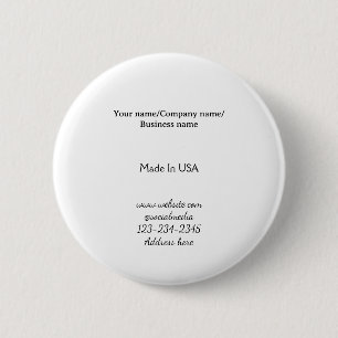 simple minimal add your logo/design here business  6 cm round badge