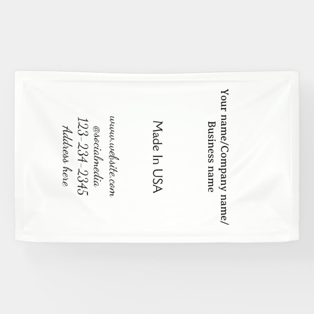 simple minimal add your logo/design here business  banner (Horizontal)