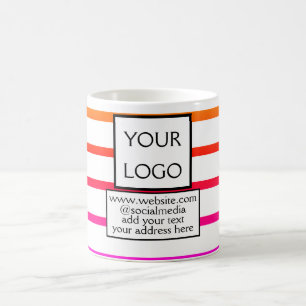 simple minimal add your logo/design here business coffee mug