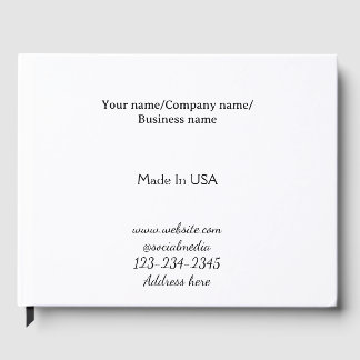 simple minimal add your logo/design here business  guest book