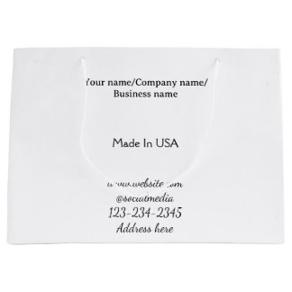 simple minimal add your logo/design here business  large gift bag