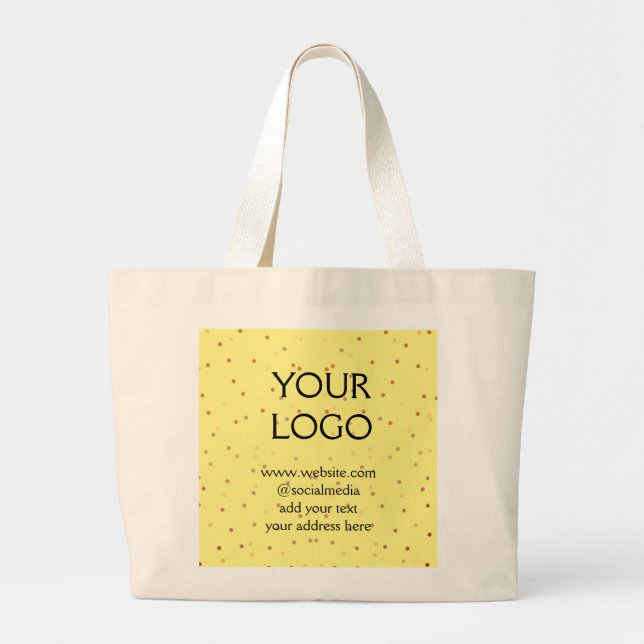 simple minimal add your logo/design here business  large tote bag (Front)