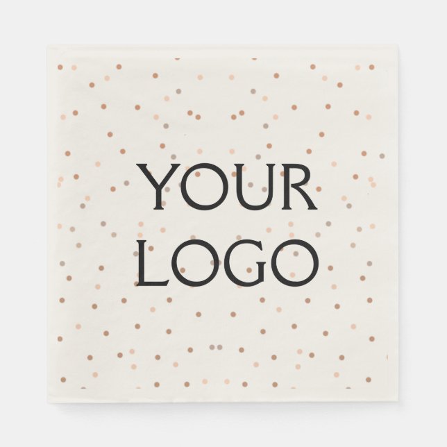 simple minimal add your logo/design here business  napkin (Front)