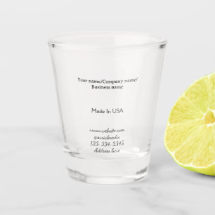 simple minimal add your logo/design here business  shot glass