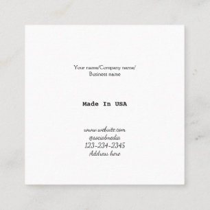 simple minimal add your logo/design here business square business card