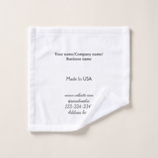 simple minimal add your logo/design here business  wash cloth