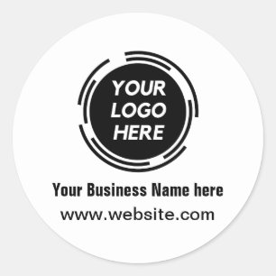 Simple minimal add your logo/design here classic r classic round sticker