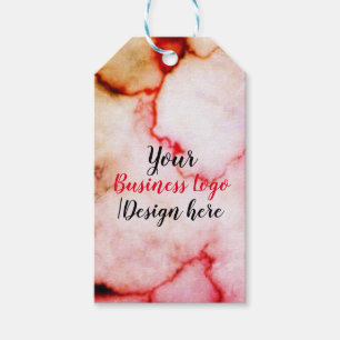 simple minimal add your logo/design here marble g gift tags