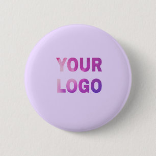 simple minimal add your logo/design here text 6 cm round badge