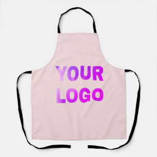 simple minimal add your logo/design here text apron