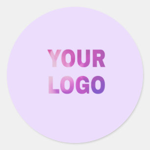 simple minimal add your logo/design here text classic round sticker