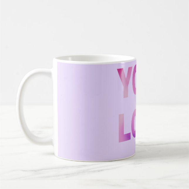 simple minimal add your logo/design here text      coffee mug (Left)