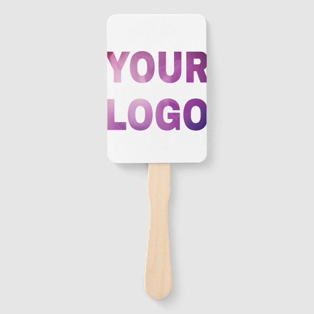 simple minimal add your logo/design here text      hand fan (Front)