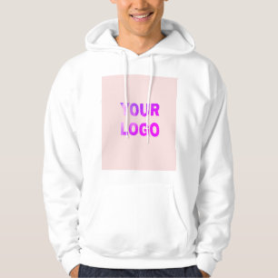 simple minimal add your logo/design here text hoodie