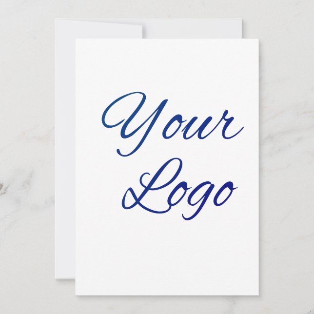 simple minimal add your logo/design here text      invitation (Front)