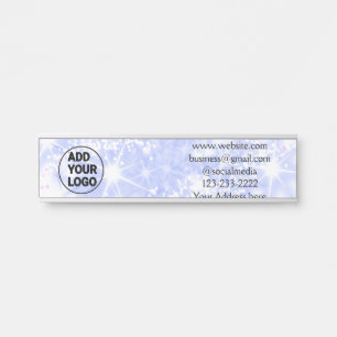 simple minimal add your logo/design here text name door sign