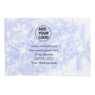 simple minimal add your logo/design here text name pillowcase