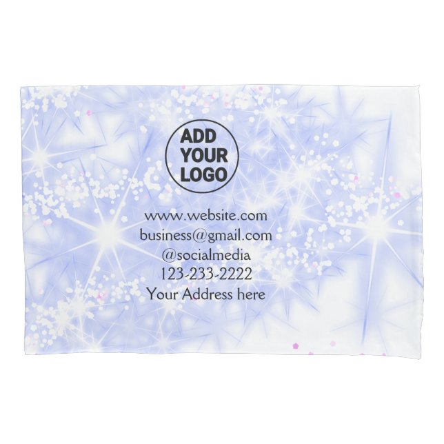 simple minimal add your logo/design here text name pillowcase (Front)