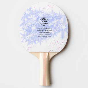 simple minimal add your logo/design here text name ping pong paddle