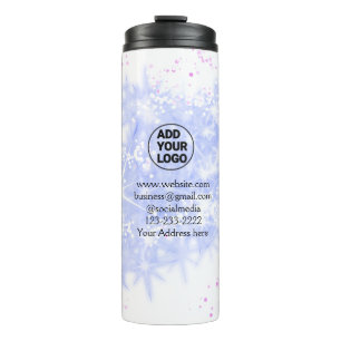 simple minimal add your logo/design here text name thermal tumbler