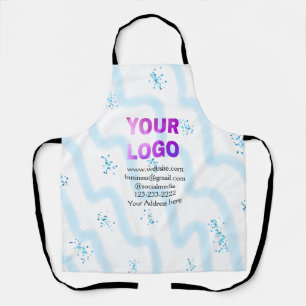 simple minimal add your logo/design here text  pos apron