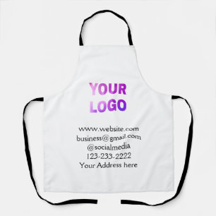 simple minimal add your logo/design here text pos apron
