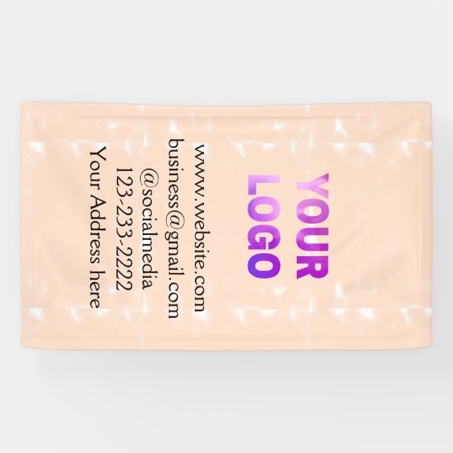 simple minimal add your logo/design here text  pos banner (Horizontal)