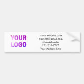 simple minimal add your logo/design here text  pos bumper sticker (Front)