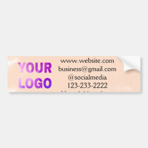 simple minimal add your logo/design here text  pos bumper sticker