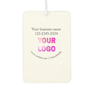 simple minimal add your logo/design here text pos car air freshener