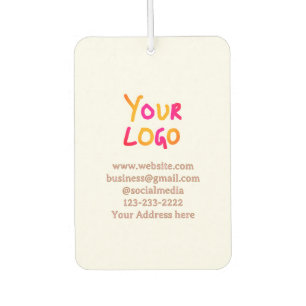 simple minimal add your logo/design here text pos car air freshener