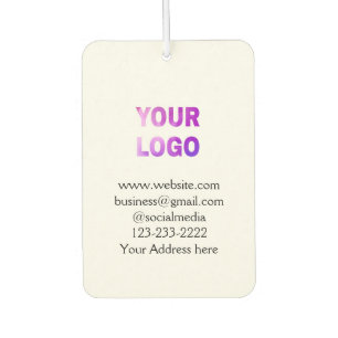 simple minimal add your logo/design here text  pos car air freshener