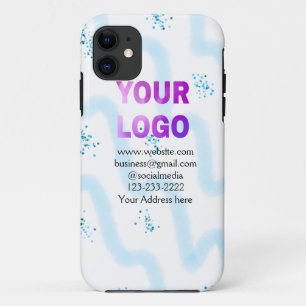 simple minimal add your logo/design here text pos iPhone 11 case