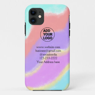 simple minimal add your logo/design here text  pos iPhone 11 case