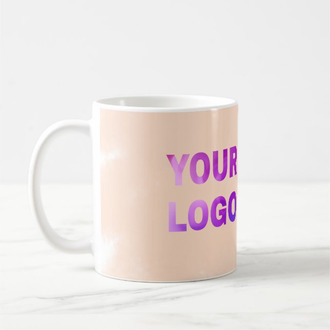 simple minimal add your logo/design here text  pos coffee mug (Left)
