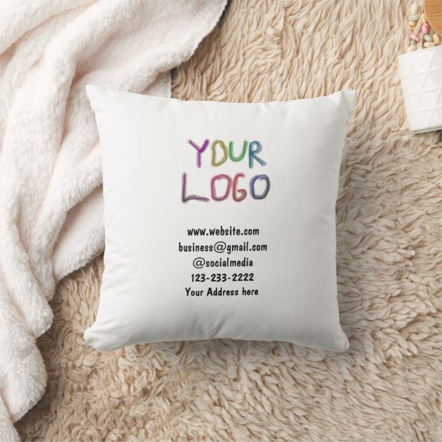 simple minimal add your logo/design here text  pos cushion (Blanket)