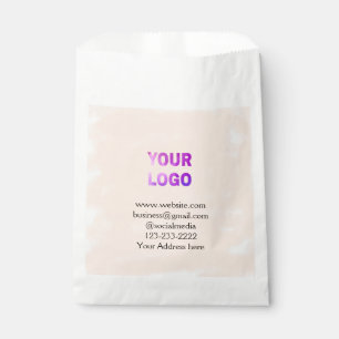 simple minimal add your logo/design here text pos favour bags