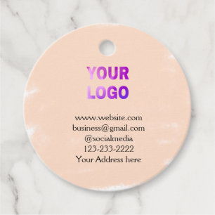 simple minimal add your logo/design here text pos favour tags