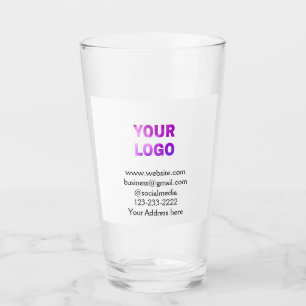 simple minimal add your logo/design here text pos glass